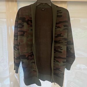Sanctuary Camo Open-Front Cardigan